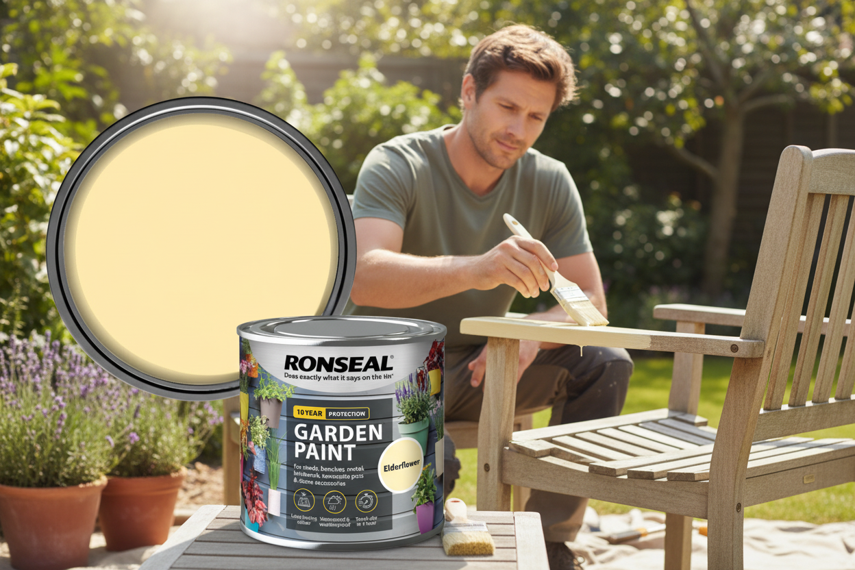 Ronseal Rslgpef250 Gpef250 Garden Paint Elderflower 250Ml, 250 Ml