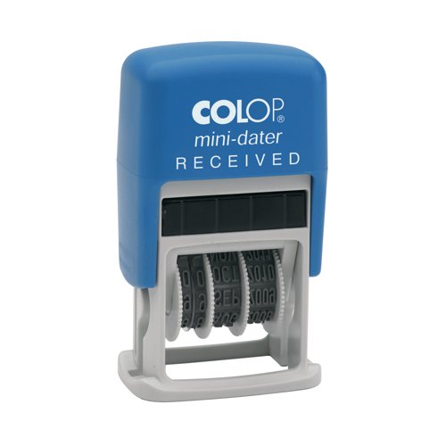 COLOP Self Inking Mini Text and Date Stamp Received S160L1