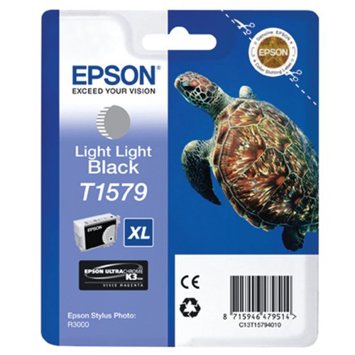Epson T1579 Turtle UltraChrome Ink Cartridge High Yield Light Light Black C13T15794010