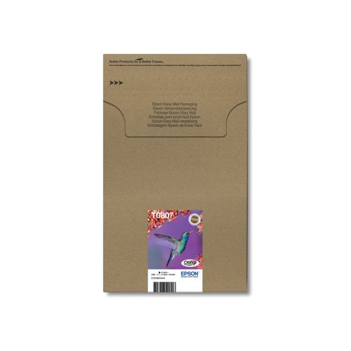 Epson T0807 Hummingbird Claria Photographic Ink Cartridge CMYK/Lt Cyan/Lt Mag Multipack C13T08074510