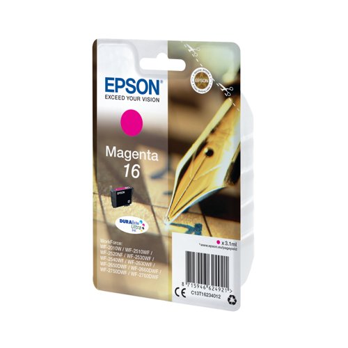 Epson 16 Pen and Crossword DURABrite Ultra Ink Cartridge Magenta C13T16234012