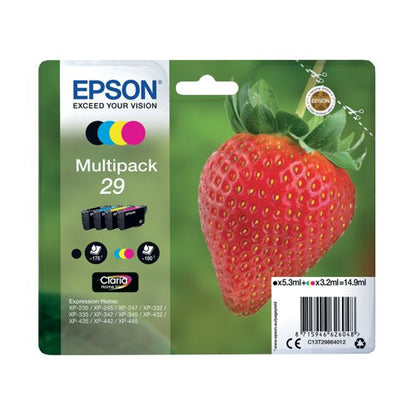 Epson 29 Strawberry Claria Home Ink Cartridge CMYK Multipack C13T29864012