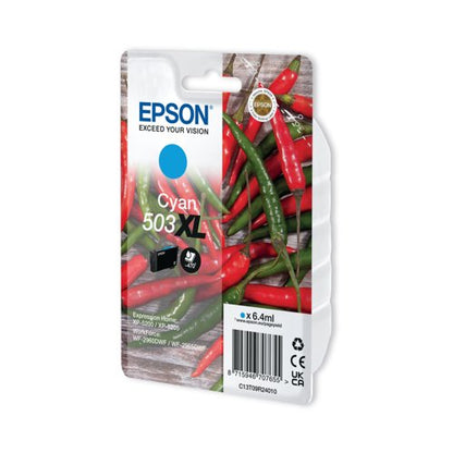 Epson 503XL Chillies Ink Cartridge High Yield Cyan C13T09R24010
