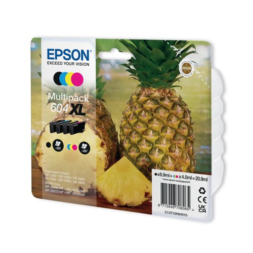 Epson 604XL Pineapple Ink Cartridge High Yield CMYK Multipack C13T10H64010