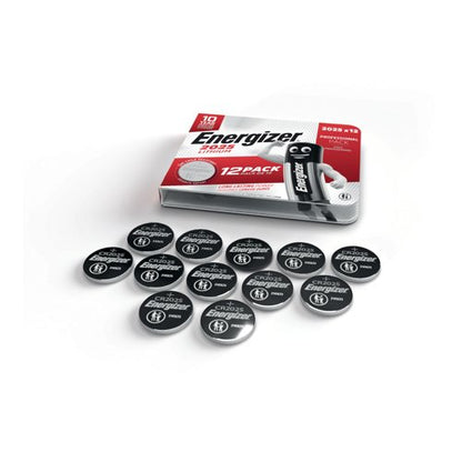 Energizer Lithium CR2025 Coin Cell Battery (Pack of 12) 7638900453843