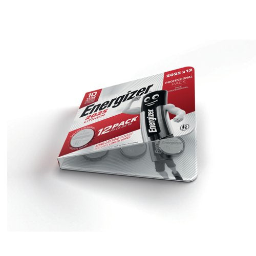 Energizer Lithium CR2025 Coin Cell Battery (Pack of 12) 7638900453843