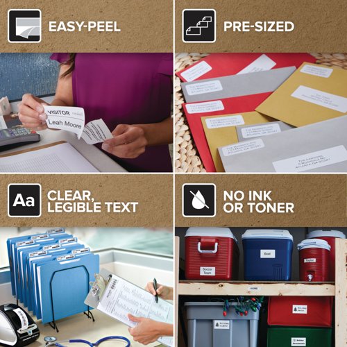 Dymo Large Multipurpose Labels 54x70mm 320 Labels (Pack of 12) 2234185