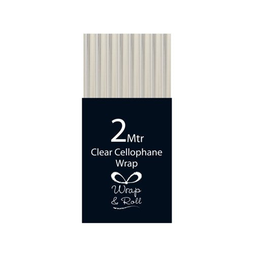 Eurowrap Cellophane Wrap Roll 2m Clear (Pack of 49) 30933-GWCC