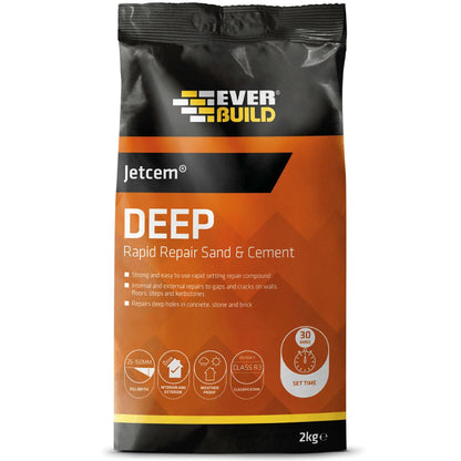 Everbuild Jetcem Deep Rapid Repair Sand & Cement 2Kg