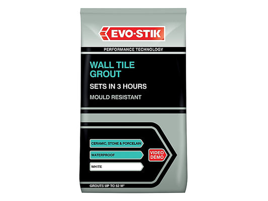 Evo Stik Wall Tile Grout Mould Resistant White 500G