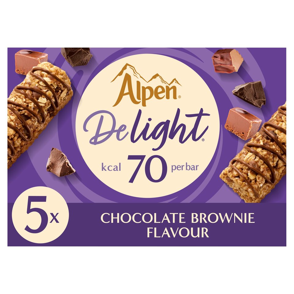 Alpen Delight Cereal Bars Chocolate Brownie 5x19g