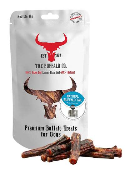 The Buffalo Co. Buffalo Tail for Dogs 200g | 100% Natural Grass-Fed Dog Treats | 1 x 200g