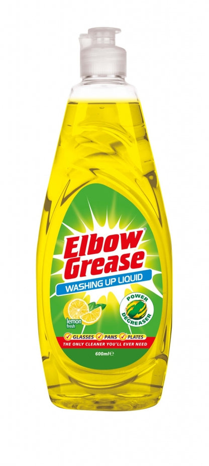 Elbow Grease Washing Up Liquid | Lemon | 1 x 600ml