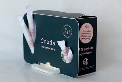 Freda Dispenser + 60 Pads/Applicator + Non Applicator Tampons Regular 2020