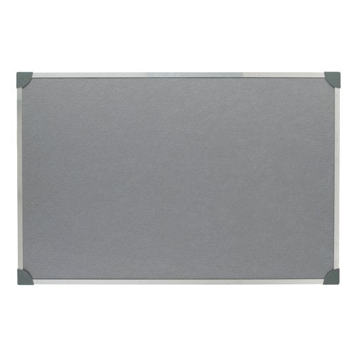 5 Star Felt Noticeboard with Wall Fixing Kit and Aluminium Trim 900x600mm Grey 397786