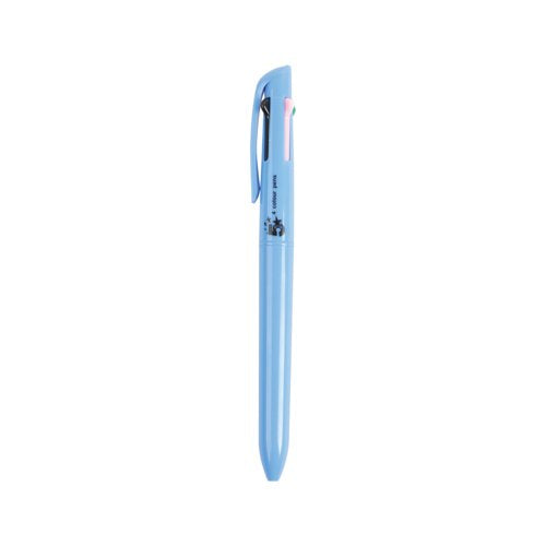 5 Star 4 Colour Peer Marking Ballpoint Pen Blue Barrel Black/Purple/Green/Pink (Pack of 12) FS66