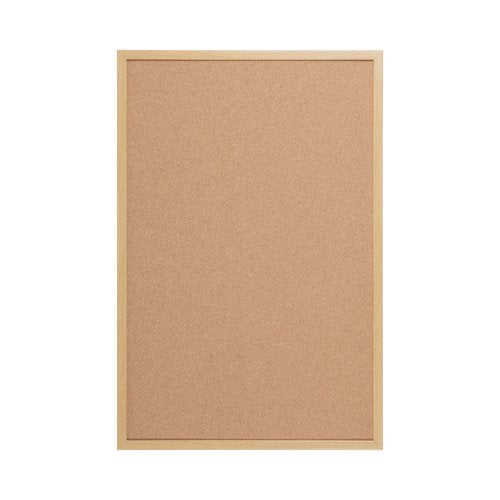 5 Star Cork Noticeboard Oak Effect Frame 1200x900mm FS669042