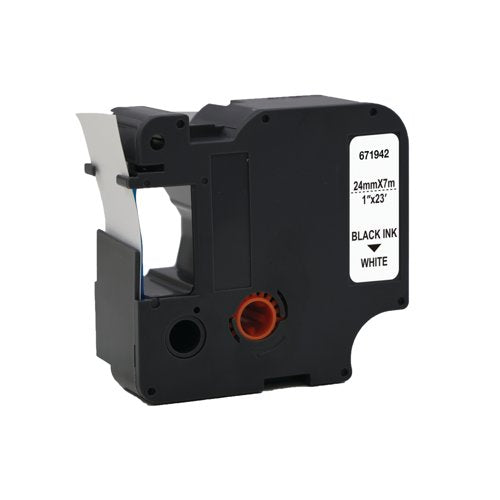 Five Star Non-OEM Replacement for Dymo 53713 Black on White 24mm x 7m FS671942