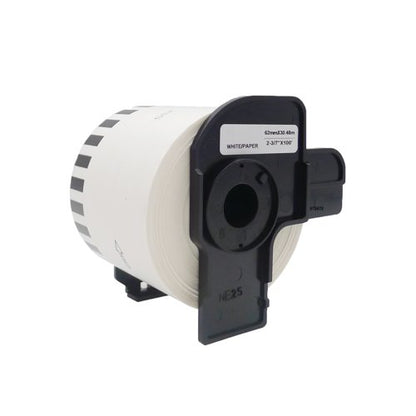 Five Star Non-OEM Replacement for Brother DK-22205 Black on White 62mm x 30.48m FS672472