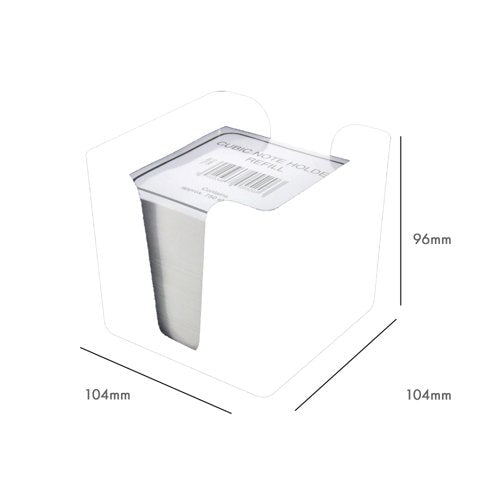 5 Star Memo Cube Notepad Refill White FS677687