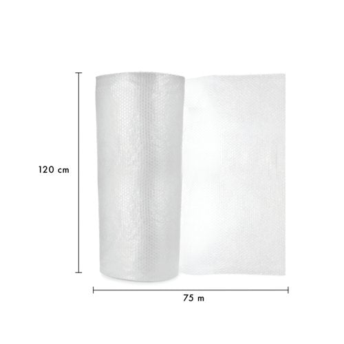 5 Star Bubble Wrap Roll Small Bubble 1200mmx75m Clear FS678918