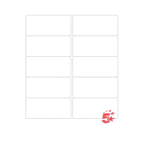 5 Star A4 Address and Parcel Labels 99.1x57mm Pack of 1000 FS679622
