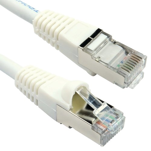 5 Star Cat6A S/STP LSOH Patch Cable Snagless 1m White FS686935