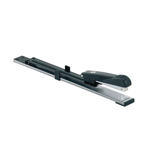 5 Star Full Strip Stapler Long Arm Capacity 20 Sheets 300mm Reach Metal Top and Base Black 91865