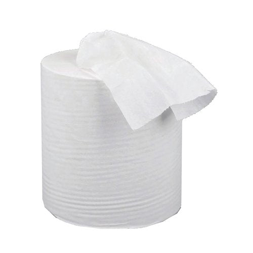 5 Star 2-Ply Centrefeed Paper Roll Refill for Jumbo Dispenser 175mmx150m White (Pack of 6) 93014