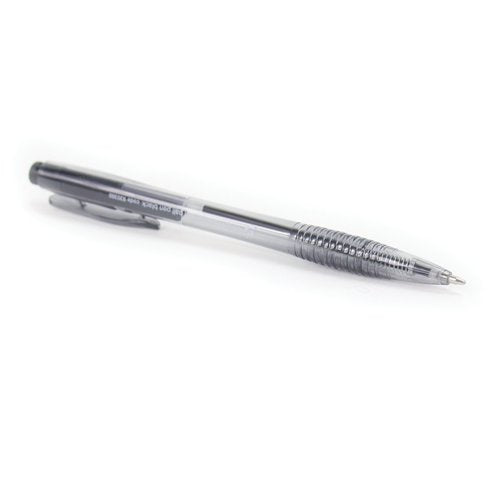 5 Star Retractable Ball Pen Medium 1mm Tip 0.7mm Line Black (Pack of 20) 930388