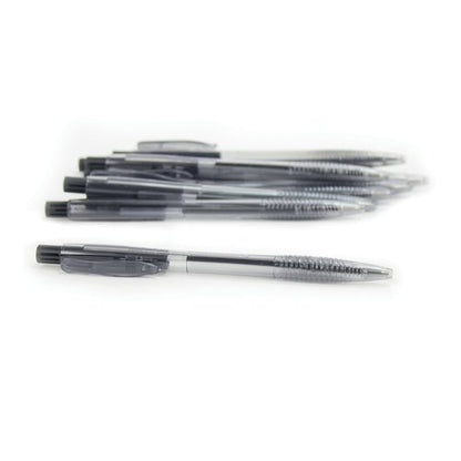 5 Star Retractable Ball Pen Medium 1mm Tip 0.7mm Line Black (Pack of 20) 930388
