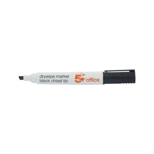 5 Star Drywipe Marker Chisel Tip Xylene/Toluene-free 2-5mm Line Wallet Assorted (Pack of 4) 9386