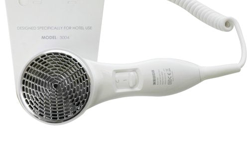 Kendal 1600 Wall Mounted Hair Dryer with Integrated Shaver Socket White 3004