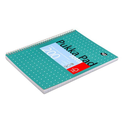 Pukka Pad Ruled Wirebound Metallic Jotta Notebook 200 Pages A4 (3 Pack) JM018