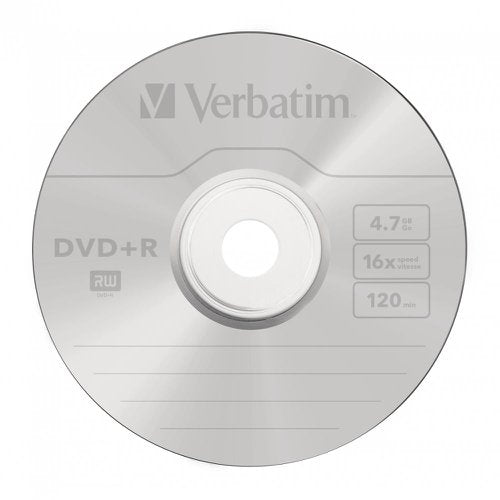Verbatim DVD+R 16x Speed Spindle 4.7GB (Pack of 100) 43551