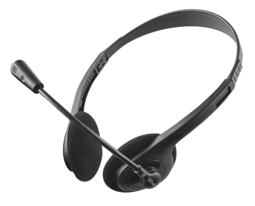 Trust Primo Chat Headset for PC and laptop (Remote inline volume control for speakers) 21665