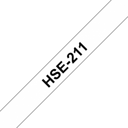 Brother HSe Heat Shrink Tube Tape Cassette 5.8mm x 1.5m Black on White HSe211
