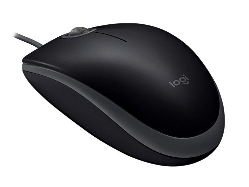 Logitech B110 Wired Optical Mouse Silent USB Black 910-005508