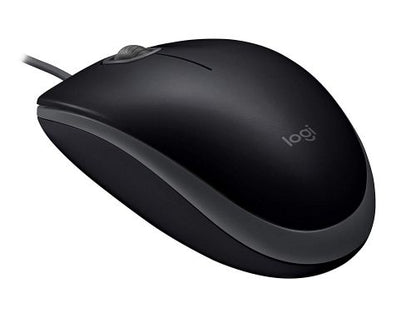 Logitech B110 Wired Optical Mouse Silent USB Black 910-005508