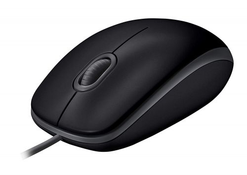 Logitech B110 Wired Optical Mouse Silent USB Black 910-005508