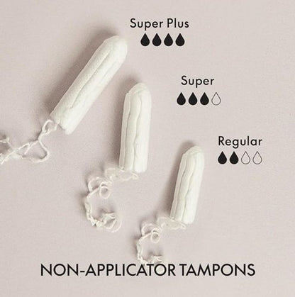 Grace and Green Organic Cotton Non Applicator Tampons Super (Pack of 18) GG0TS002