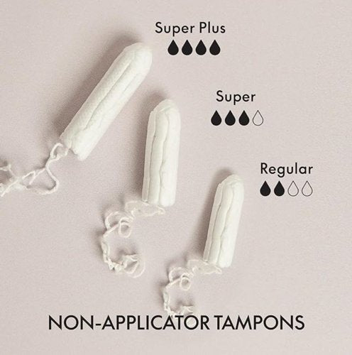 Grace and Green Organic Cotton Non Applicator Tampons Regular (Pack of 18) GG0TR001