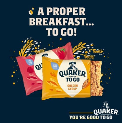 Quaker Porridge To Golden Syrup Breakfast 2x6 Bars (Pack of 12) 122636