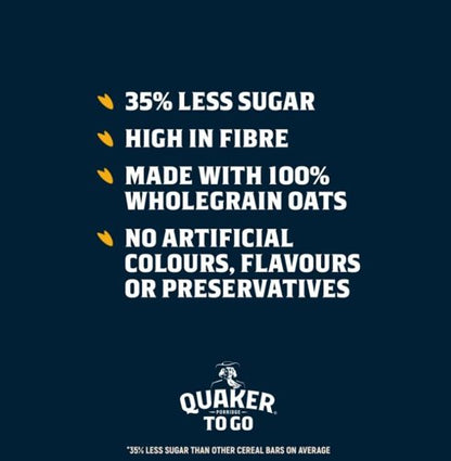 Quaker Porridge To Golden Syrup Breakfast 2x6 Bars (Pack of 12) 122636