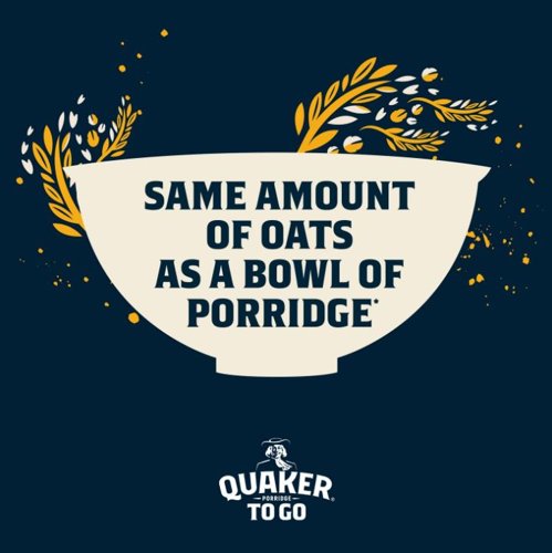 Quaker Porridge To Golden Syrup Breakfast 2x6 Bars (Pack of 12) 122636