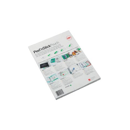 GBC Peel'nStick Laminating Pouch A4 200 Micron (Pack of 100) 41666E