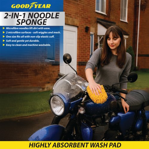 Goodyear 2-in-1 High Absorbent Noodle Sponge Wash Pad 904016
