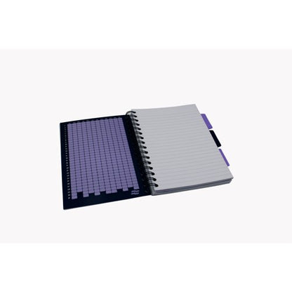 Europa Splash Project Book 200 Lined Pages A5 Purple Cover (Pack of 3) EU1508Z
