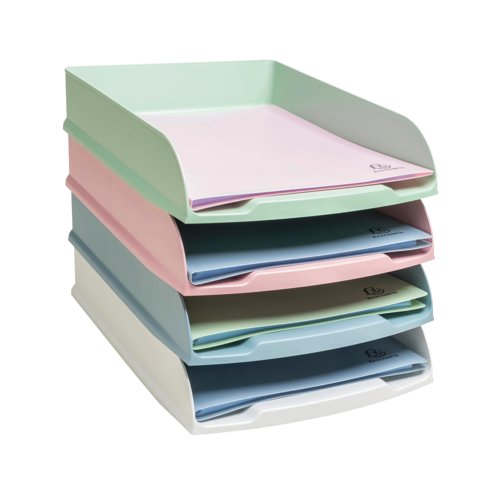 Exacompta Autentik Letter Trays A4+ Assorted (Pack of 4) 111303SETD