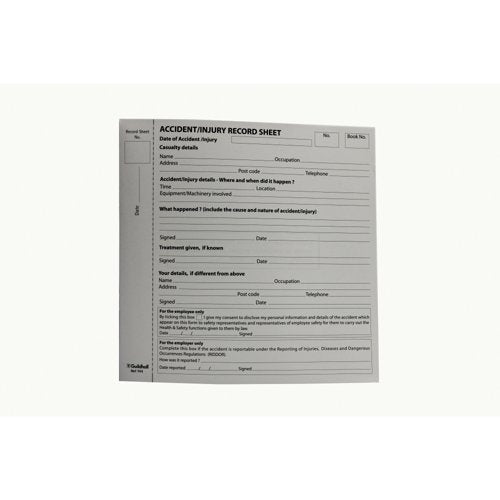 Guildhall Accident and Injury Book Compliant with DPA (Pack of 5) T44
